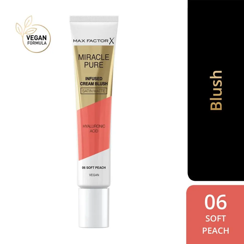 Bild 3 för Max Factor Miracle Pure Infused Cream Blush 06 Soft Peach 15 ml