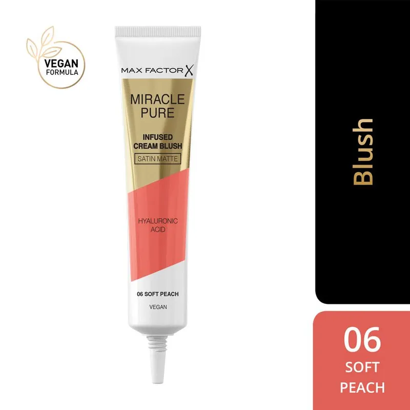 Bild 4 för Max Factor Miracle Pure Infused Cream Blush 06 Soft Peach 15 ml