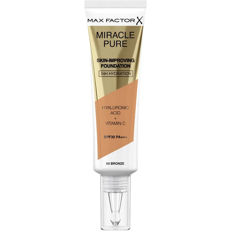 Alternativ bild 0 för Max Factor Miracle Pure Skin-Improving Foundation 80 Bronze 30 ml