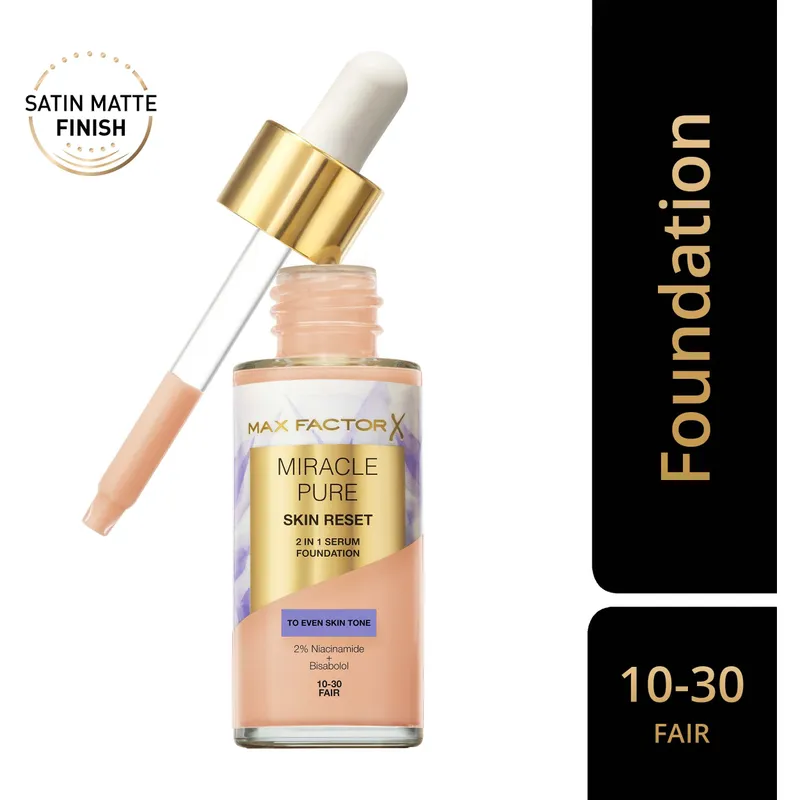 Bild 2 för Max Factor Miracle Pure Skin Reset 2-in-1 Serum Foundation Fair 3