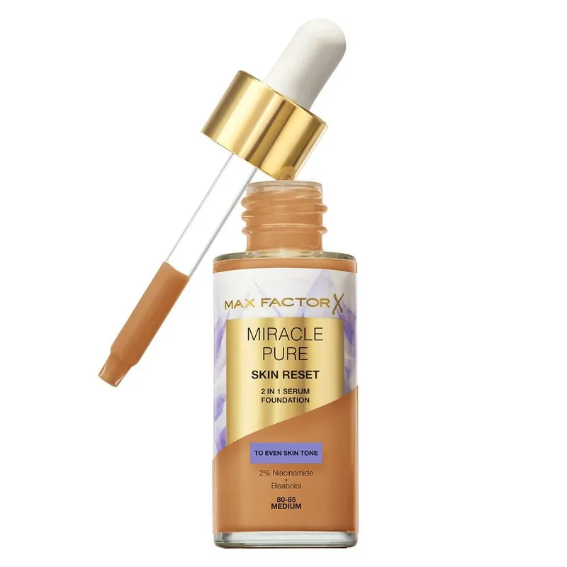 Bild 2 för Max Factor Miracle Pure Skin Reset 2-in-1 Serum Foundation Medium