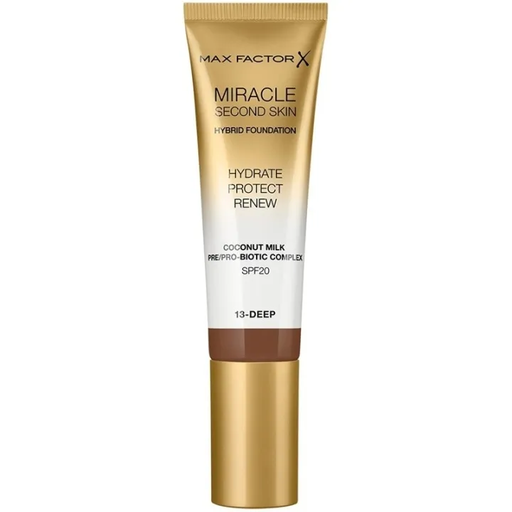 Alternativ bild 0 för Max Factor Miracle Second Skin Hybrid Foundation 013 Deep SPF 20