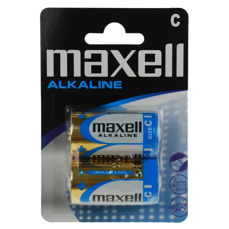 Alternativ bild 0 för Maxell Alkaline Batteri LR14 / C, 2-pack