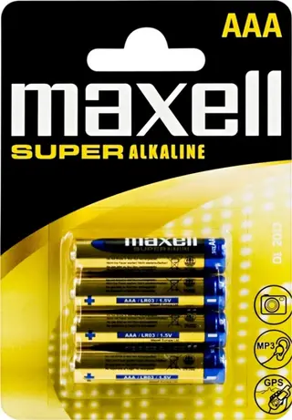 Produktfoto för Maxell Batteri - alkaliskt AAA 4 Pack XL