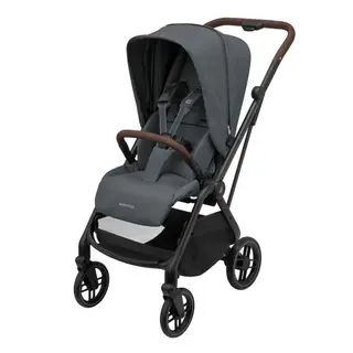 Produktfoto för Maxi-Cosi Leona 2, twillic graphite/brun leath.