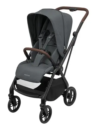 Produktfoto för Maxi-Cosi Leona 2, twillic graphite/brun leath.