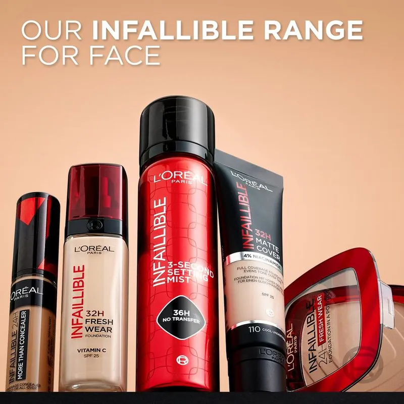 Bild 11 för MAYBELLINE_Infaillible 24H Fresh Wear Foundation long-lasting liquid foundation 100 Linen 30ml