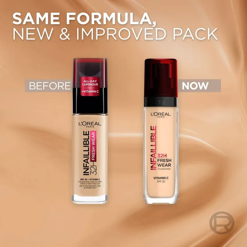 Bild 5 för MAYBELLINE_Infaillible 24H Fresh Wear Foundation long-lasting liquid foundation 100 Linen 30ml