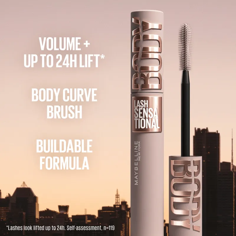 Bild 4 för Maybelline New York Lash Sensational Body Waterproof Mascara Very Black 9,7 ml