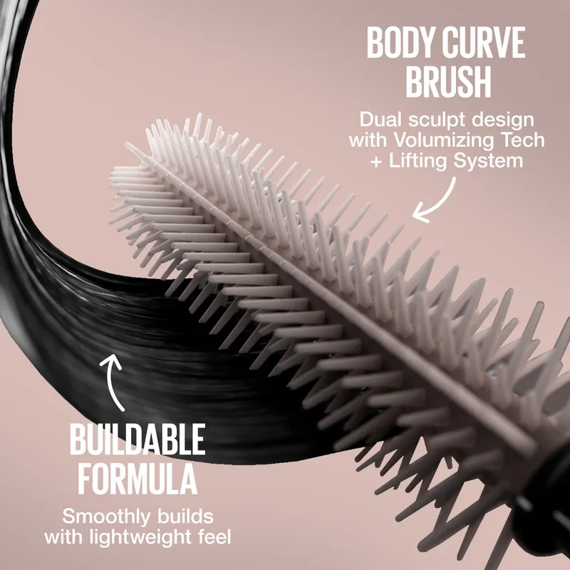 Bild 5 för Maybelline New York Lash Sensational Body Waterproof Mascara Very Black 9,7 ml