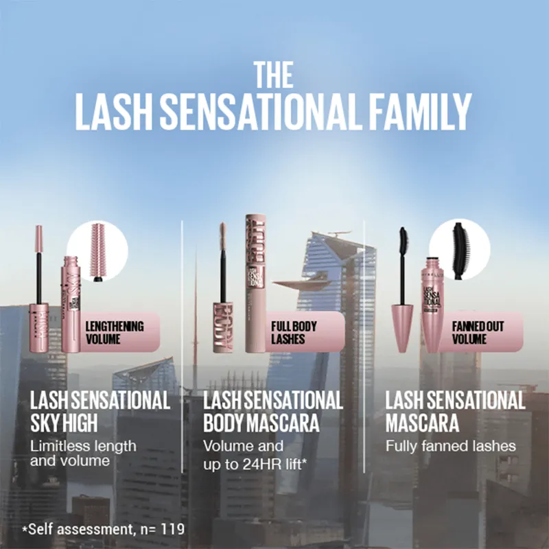 Bild 7 för Maybelline New York Lash Sensational Body Waterproof Mascara Very Black 9,7 ml