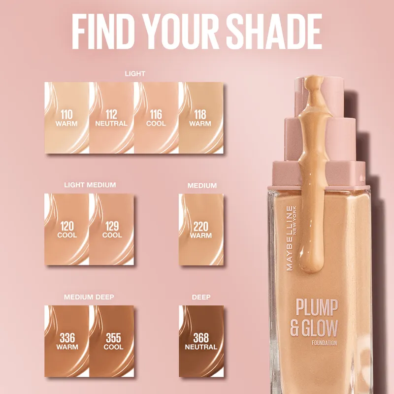 Bild 9 för Maybelline New York Lifter Plump & Glow Foundation 368