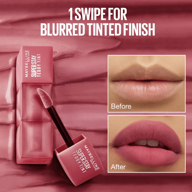 Bild 5 för Maybelline Superstay Teddy Tint Liquid Lip Tint 25 Baby Tee - 5 ml