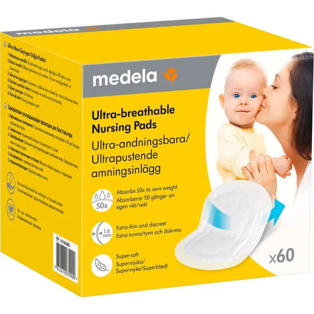 Alternativ bild 0 för Medela Ultra-andningsbara amningsinlägg 60-pack