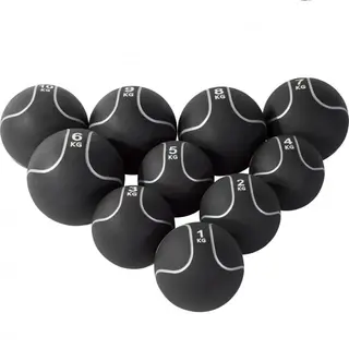 Produktfoto för Medicinboll Svart/Silver 1-10kg