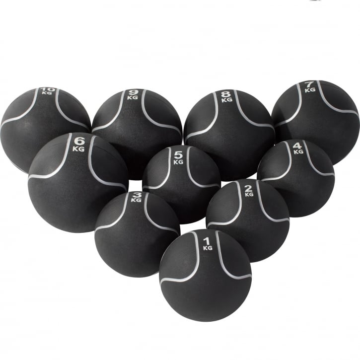 Produktfoto för Medicinboll Svart/Silver 1-10kg