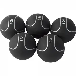Produktfoto för Medicinbollspaket Svart/Silver - 15kg/12kg/6kg