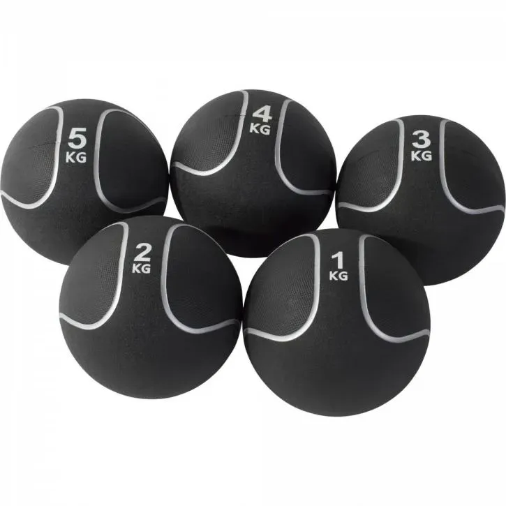 Alternativ bild 0 för Medicinbollspaket Svart/Silver - 15kg/12kg/6kg