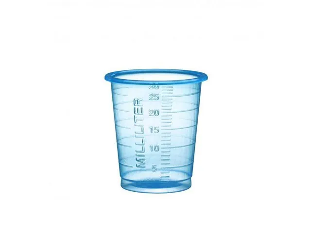 Alternativ bild 0 för Medicinkopp 30 ml PP Eco Blue,100 ps x 90 st/krt