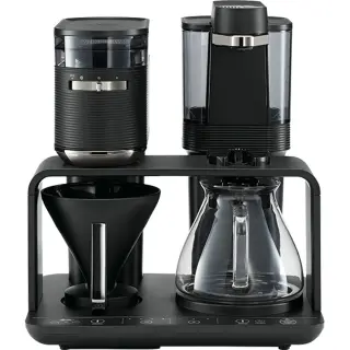 Produktfoto för Melitta 1024-01, Droppande kaffebryggare, Kaffebönor, Inbyggd kvarn, 1515 W, Svart, Silver