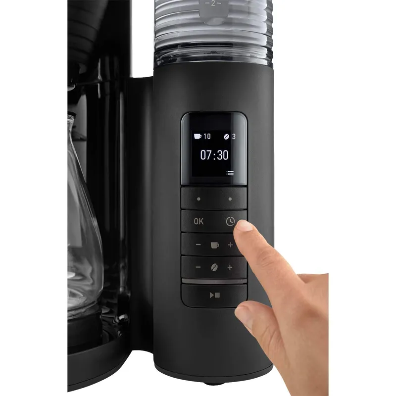 Bild 2 för Melitta Aromafresh PRO, Droppande kaffebryggare, 1,25 l, Kaffebönor, Malat kaffe, Inbyggd kvarn, 1130 W, Svart