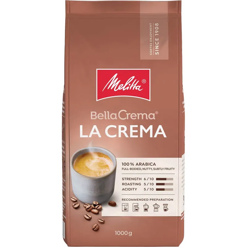 Bild 1 för Melitta BellaCrema kaffebönor LaCrema