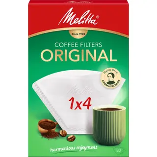 Produktfoto för Melitta Kaffefilter 1x4/80 Vit