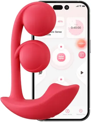 Produktfoto för Melody Twin Balls Clit & G-Spot Vibrator Appstyrd vibrator