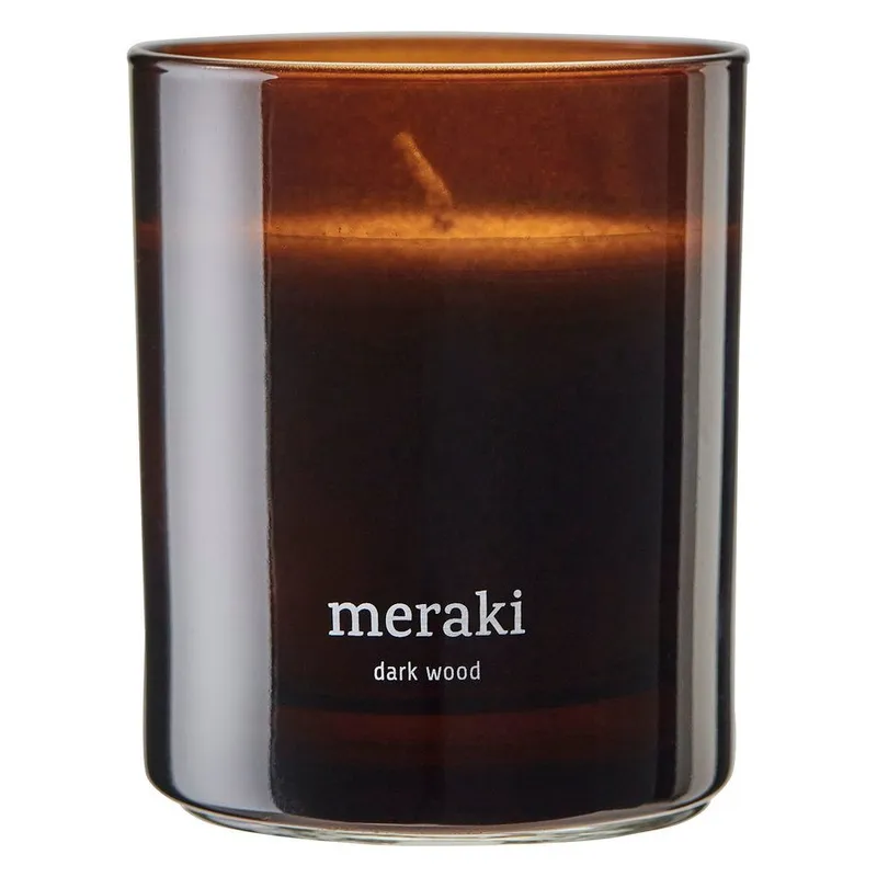 Bild 1 för Meraki Dark Wood Scented Candle  Medium