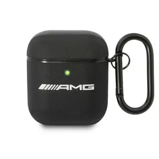 Produktfoto för Mercedes AMG Leather Big Logo - Apple AirPods dėklas, juodos spalvos