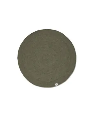 Produktfoto för Merino matta rund mörkgrön