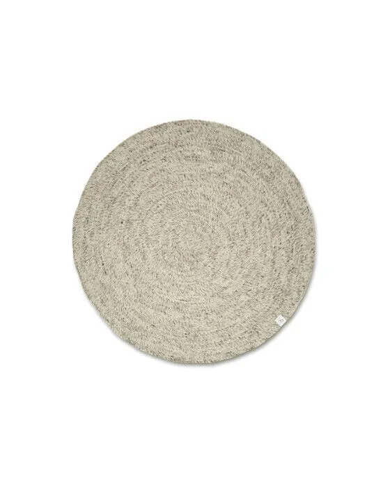 Bild 1 för Merino matta rund natural beige