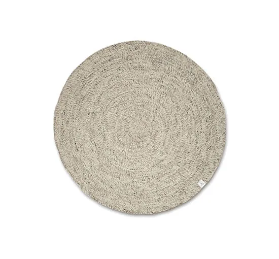 Bild 2 för Merino matta rund natural beige