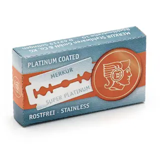 Produktfoto för Merkur Solingen Double Edge Razor Blades Super Platinum Stainless x10