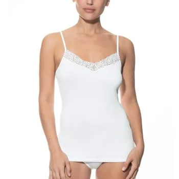 Alternativ bild 0 för Mey Emotion Elegance Spaghetti Top Vit 46 Dam