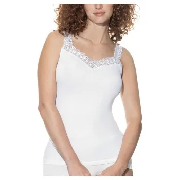 Alternativ bild 0 för Mey Emotion Elegance Top With Lace Vit 46 Dam