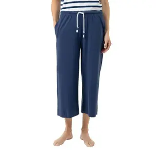 Produktfoto för Mey Solid Love Wide Leg Lounge Pants Navy bomull Small Dam