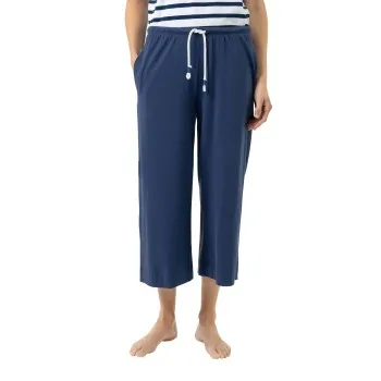 Alternativ bild 0 för Mey Solid Love Wide Leg Lounge Pants Navy bomull Small Dam