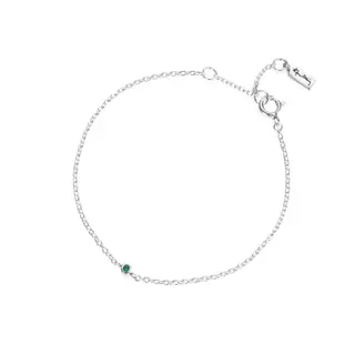 Produktfoto för Micro Blink - Green Emerald Armband Silver 16-19 cm