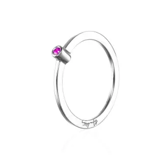 Produktfoto för Micro Blink - Pink Sapphire Ring Silver 15.00 mm