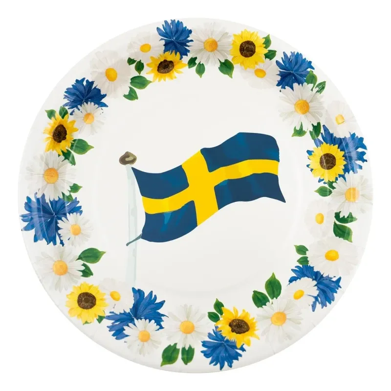 Bild 1 för Midsommar Papperstallrik 8-pack