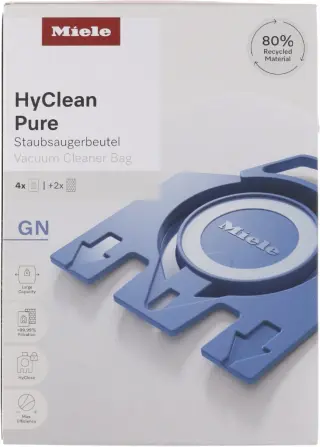Produktfoto för Miele Hyclean Pure GN - 4x Dammsugarpåsar + 2 dammfilter - Passar t.ex. för S2+5+8-serien samt Complete C2+3 och Classic C1