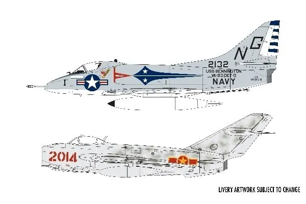 Alternativ bild 0 för Mig 17F Fresco Douglas A-4B Skyhawk Dogfight Doubl