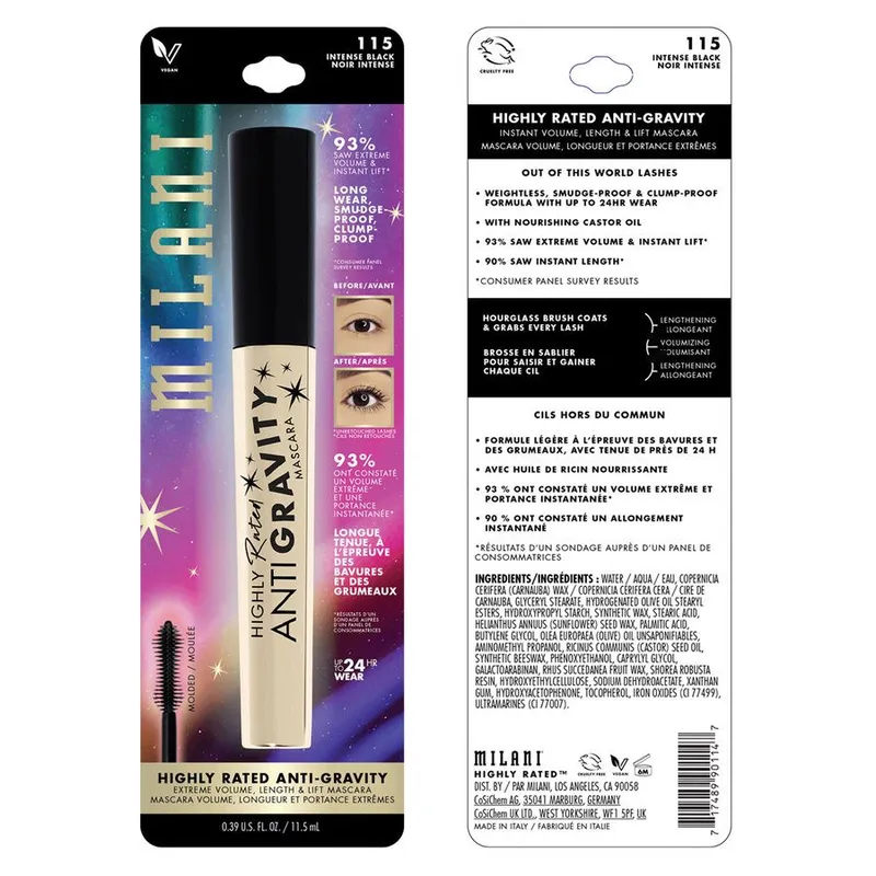 Bild 8 för Milani Highly Rated Anti-Gravity Mascara Black