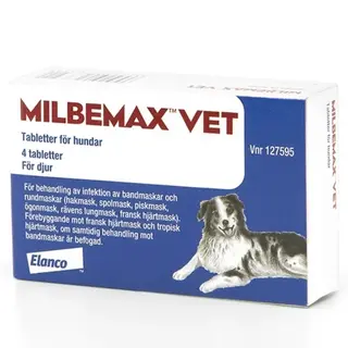 Produktfoto för Milbemax Vet. För Hundar 12,5 / 125 mg 4 styck