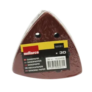 Produktfoto för Millarco® slippapper för triangulär slipmaskin 93×93×93 mm 30 st.