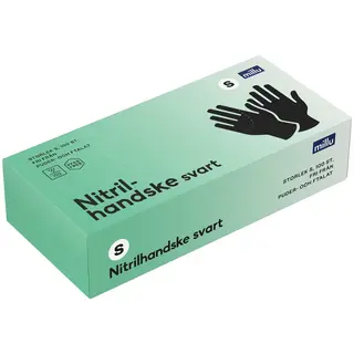 Produktfoto för Millu Nitrilhandske Svart S 100 st