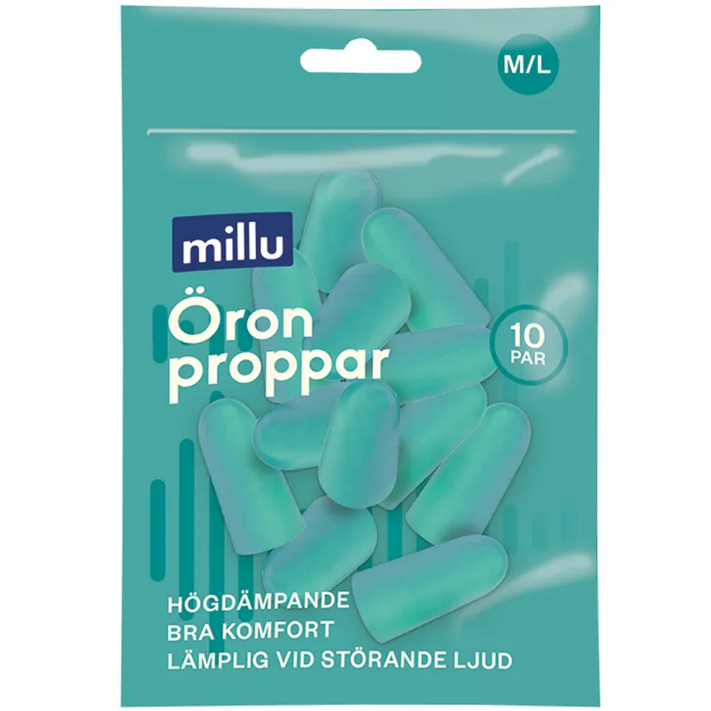 Bild 2 för Millu Öronproppar Skum M/L 10 par