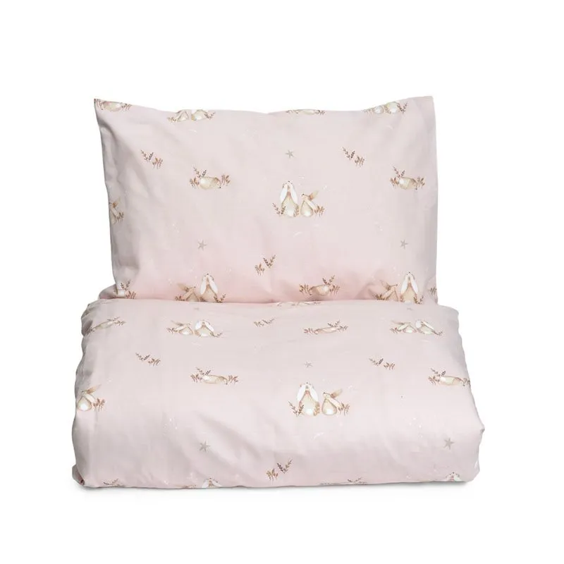 Alternativ bild 0 för Mini Dreams påslakanset spjälsäng, bunny rosa