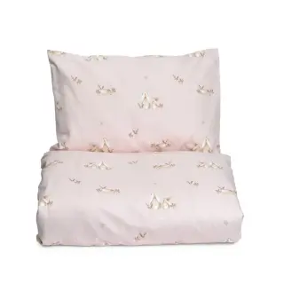Produktfoto för Mini Dreams påslakanset spjälsäng, bunny rosa